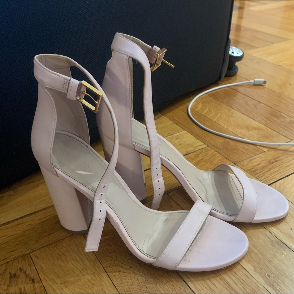 Stuart Weitzman heeled sandals light pink